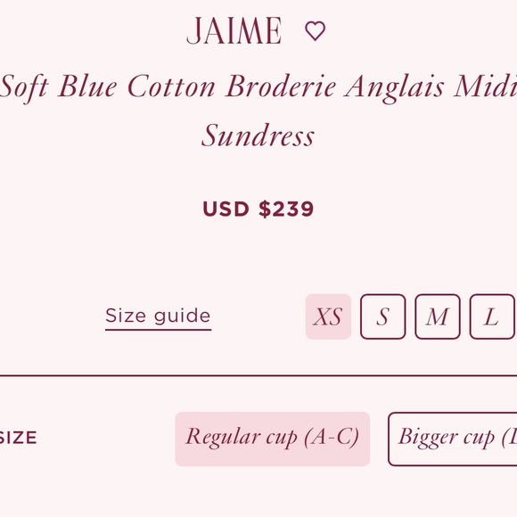 House of CB Jaime Soft Blue Cotton Broderie Anglais Midi Sundress XS A-C Cup - Picture 8 of 8